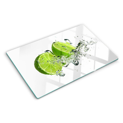 Tagliere in vetro Limoni in acqua con bollicine