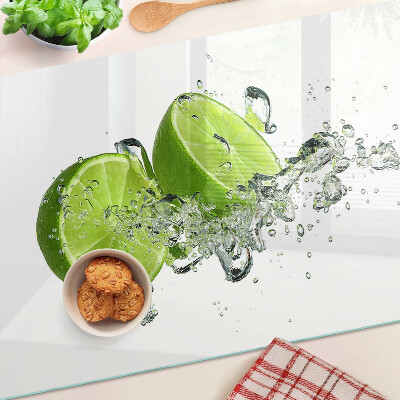 Tagliere in vetro Limoni in acqua con bollicine