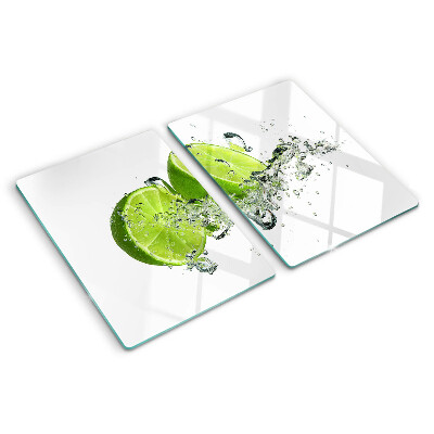 Tagliere in vetro Limoni in acqua con bollicine