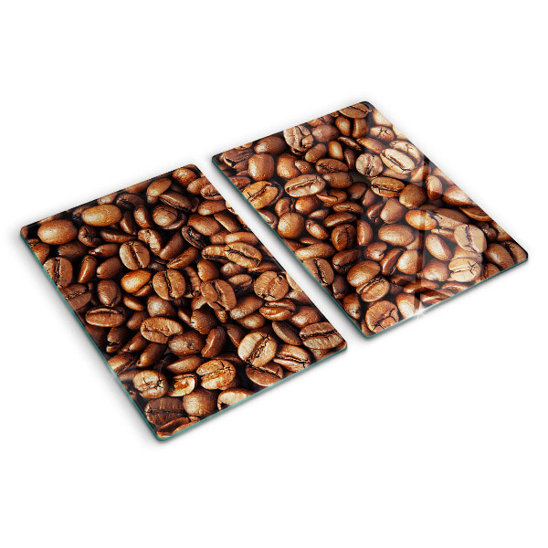 Tagliere in vetro con motivo a chicchi di caffè