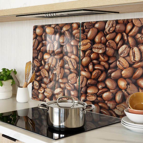 Tagliere in vetro con motivo a chicchi di caffè