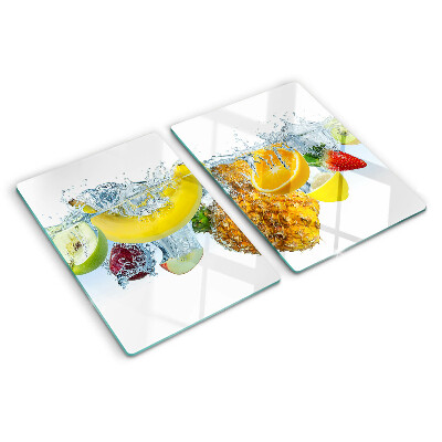 Tagliere in vetro temperato Frutta in acqua