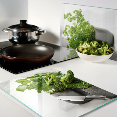 Tagliere in vetro temperato con stampa decorativa a motivo 