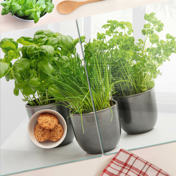 Tagliere in vetro temperato con stampa decorativa a motivo 