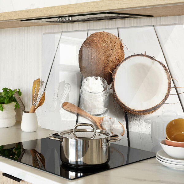 Tagliere in vetro temperato con motivo a cocco e derivati