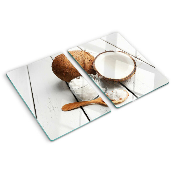 Tagliere in vetro temperato con motivo a cocco e derivati