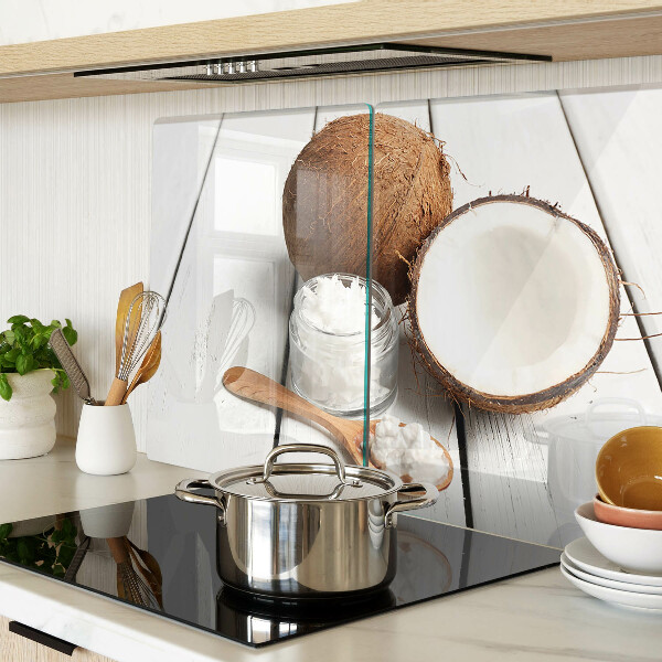 Tagliere in vetro temperato con motivo a cocco e derivati