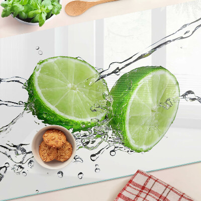 Tagliere in vetro temperato con decorazione a limoni sull'acqua