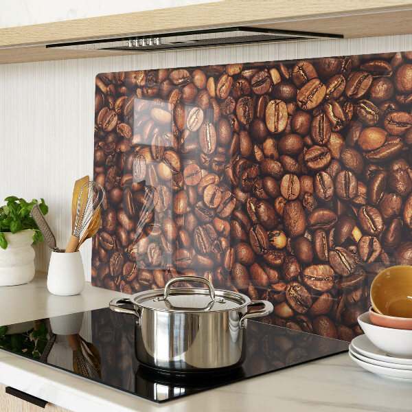 Tagliere in vetro con decoro a chicchi di caffè