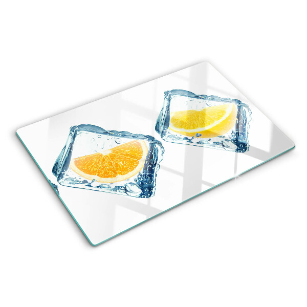 Tagliere in vetro Frutta nel ghiaccio