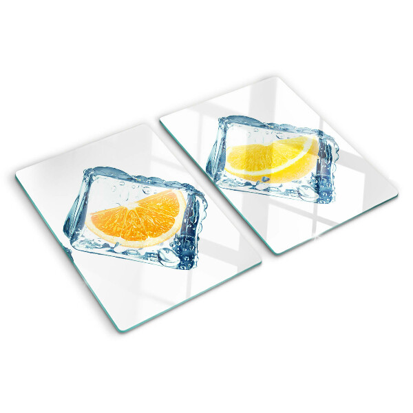 Tagliere in vetro Frutta nel ghiaccio