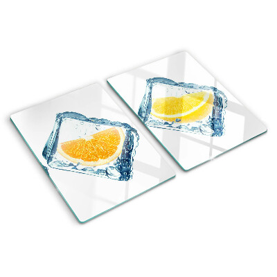 Tagliere in vetro Frutta nel ghiaccio