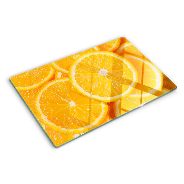Tagliere in vetro temperato Fette d'arancia