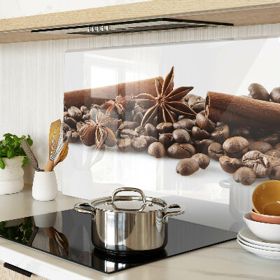 Tagliere in vetro temperato con motivo caffè e spezie