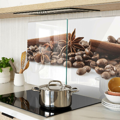 Tagliere in vetro temperato con motivo caffè e spezie