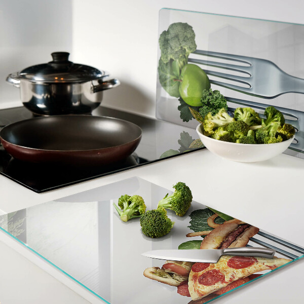 Tagliere in vetro temperato con stampa 