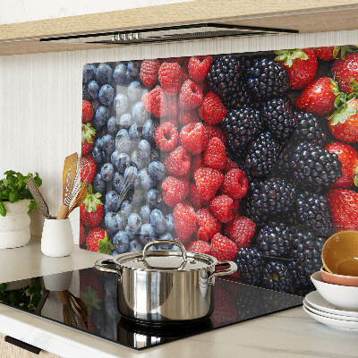 Tagliere in vetro temperato con motivo frutti di bosco