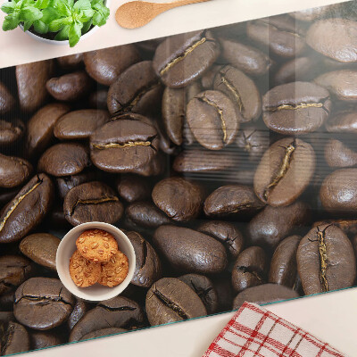 Tagliere in vetro con motivo a chicchi di caffè