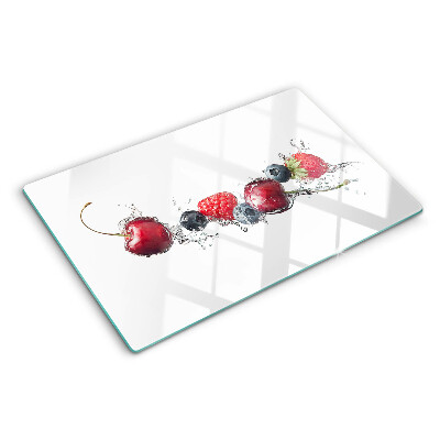 Tagliere in vetro temperato con motivo frutta immersa in acqua