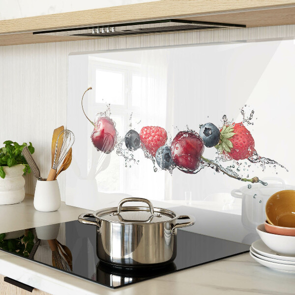 Tagliere in vetro temperato con motivo frutta immersa in acqua