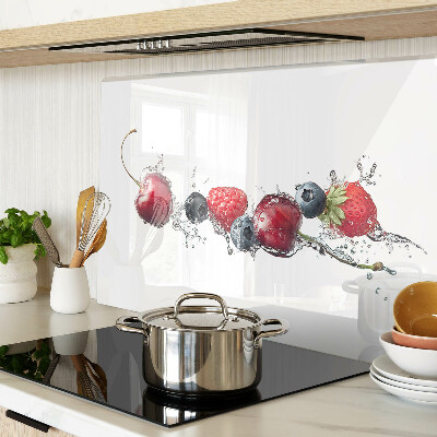 Tagliere in vetro temperato con motivo frutta immersa in acqua