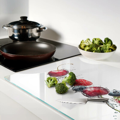 Tagliere in vetro temperato con motivo frutta immersa in acqua