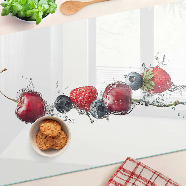 Tagliere in vetro temperato con motivo frutta immersa in acqua