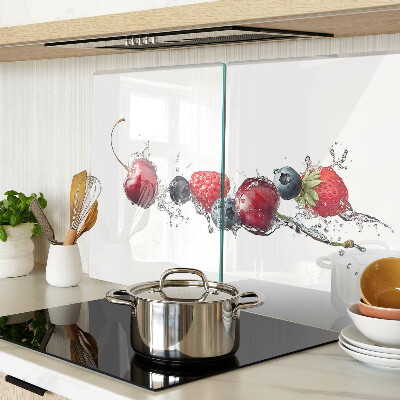 Tagliere in vetro temperato con motivo frutta immersa in acqua