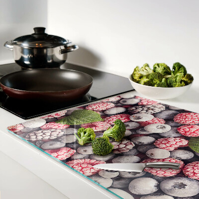 Tagliere in vetro con motivo Frutti di bosco