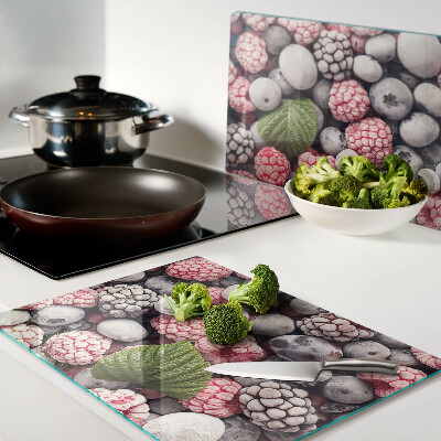 Tagliere in vetro con motivo Frutti di bosco