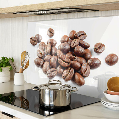 Tagliere in vetro con motivo di chicchi di caffè