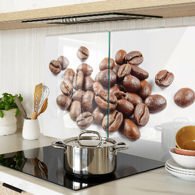 Tagliere in vetro con motivo di chicchi di caffè