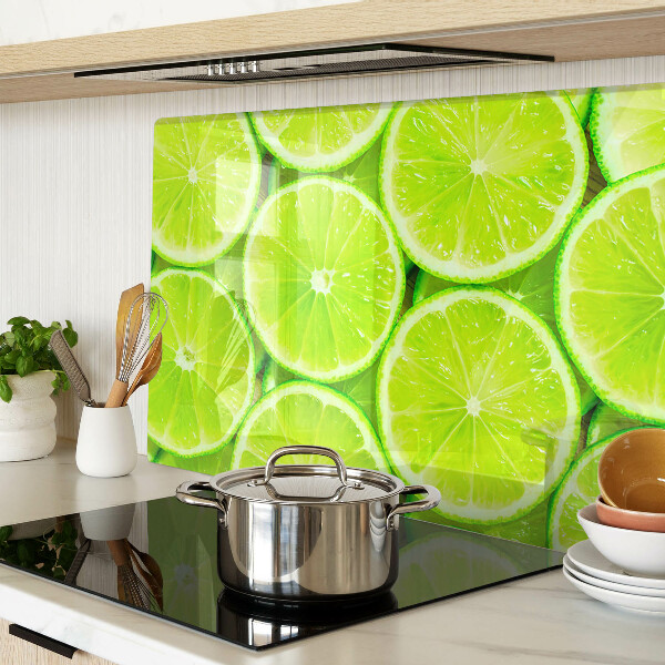 Tagliere in vetro temperato con motivo a fette di lime