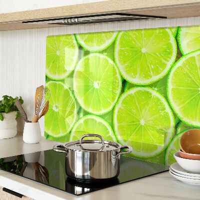 Tagliere in vetro temperato con motivo a fette di lime