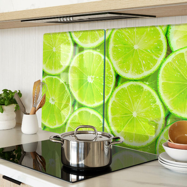 Tagliere in vetro temperato con motivo a fette di lime