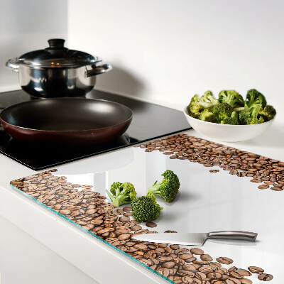 Tagliere in vetro con motivo a chicchi di caffè