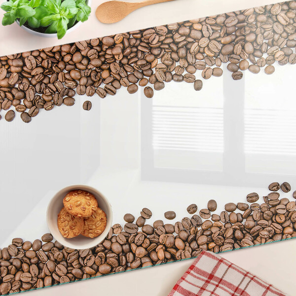 Tagliere in vetro con motivo a chicchi di caffè