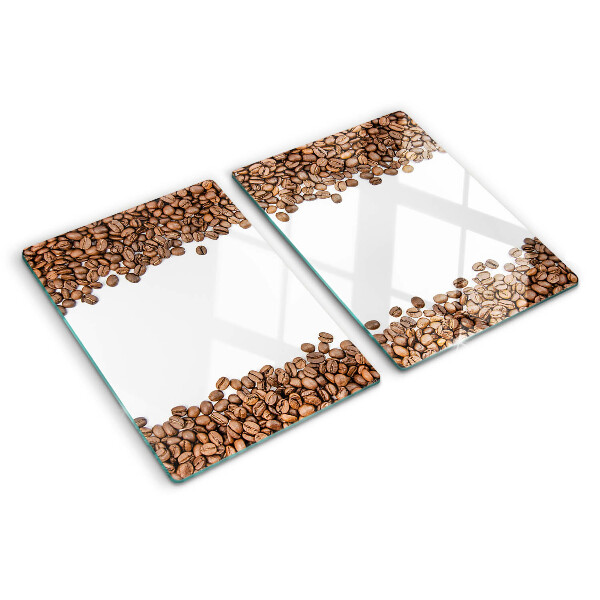 Tagliere in vetro con motivo a chicchi di caffè