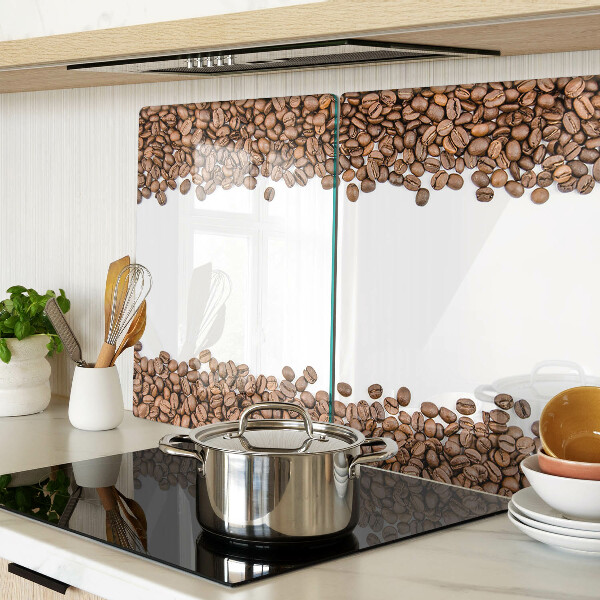 Tagliere in vetro con motivo a chicchi di caffè