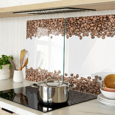 Tagliere in vetro con motivo a chicchi di caffè