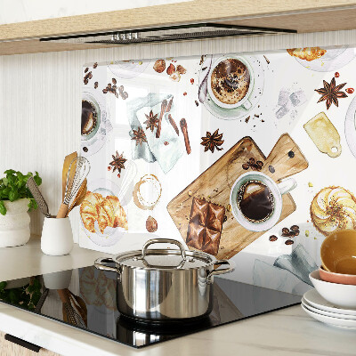 Tagliere in vetro temperato Delizie al caffè e dolci