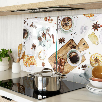 Tagliere in vetro temperato Delizie al caffè e dolci