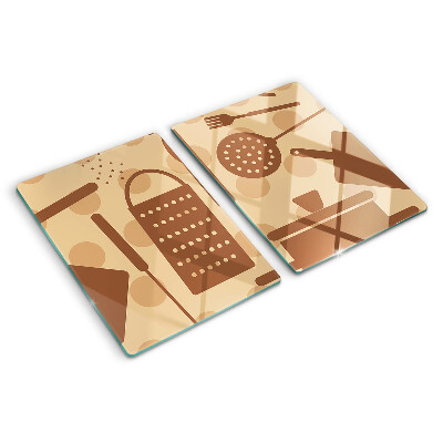 Tagliere in vetro temperato in stile retrò come accessorio da cucina