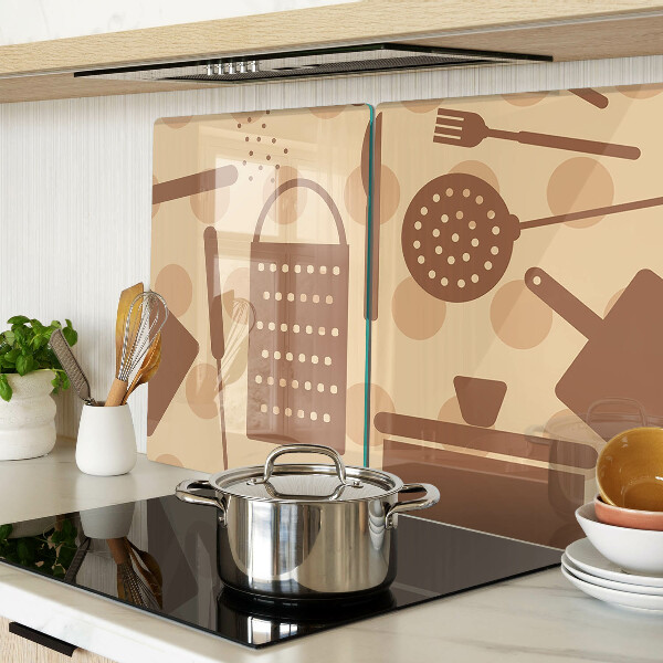 Tagliere in vetro temperato in stile retrò come accessorio da cucina