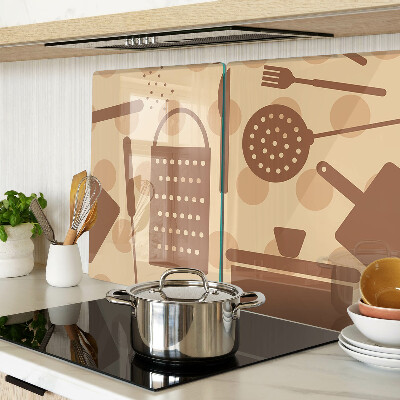 Tagliere in vetro temperato in stile retrò come accessorio da cucina