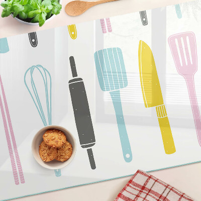 Tagliere in vetro Utensili da cucina in colori pastello