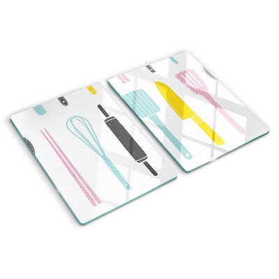 Tagliere in vetro Utensili da cucina in colori pastello