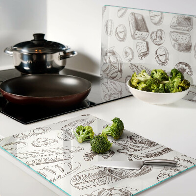 Tagliere in vetro temperato per tagliare e servire dolci e snack