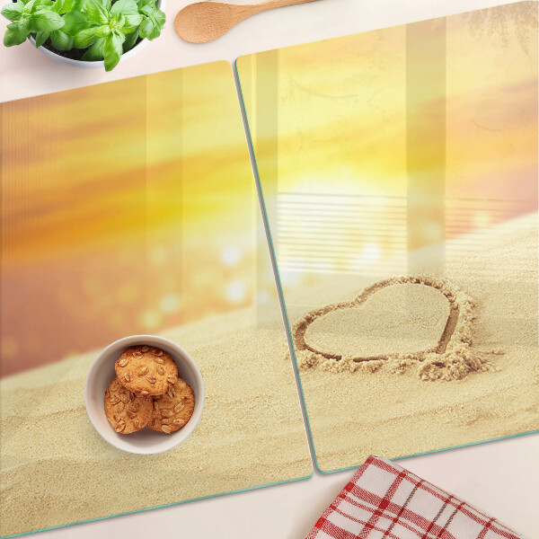 Tagliere in vetro Spiaggia al tramonto