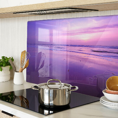 Tagliere in vetro temperato Tramonto sul mare